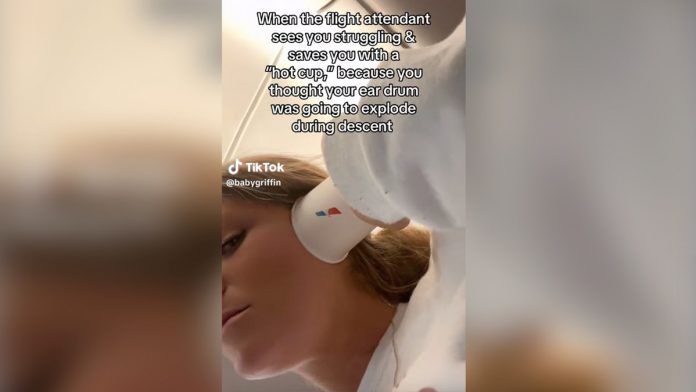 Flight passenger goes viral for revealing how crew member 'saved' her with hack to relieve 'airplane ear'