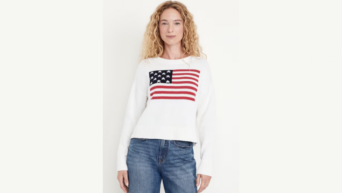 Old Navy's flag sweater looks identical to Ralph Lauren's, but it's $360 less