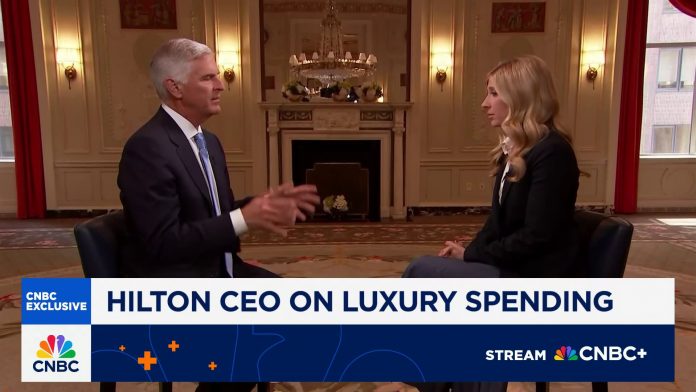 Hilton CEO: The high-end customer has been super strong, but bifurcation won't last long