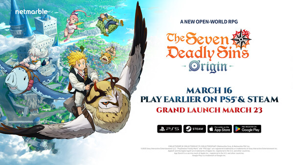 THE SEVEN DEADLY SINS: ORIGIN CONFIRMS LAUNCH DATE; PLAY EARLIER MARCH 16 ON PLAYSTATION®5 AND STEAM